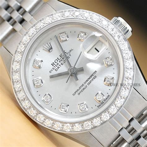 rolex uhr silber damen